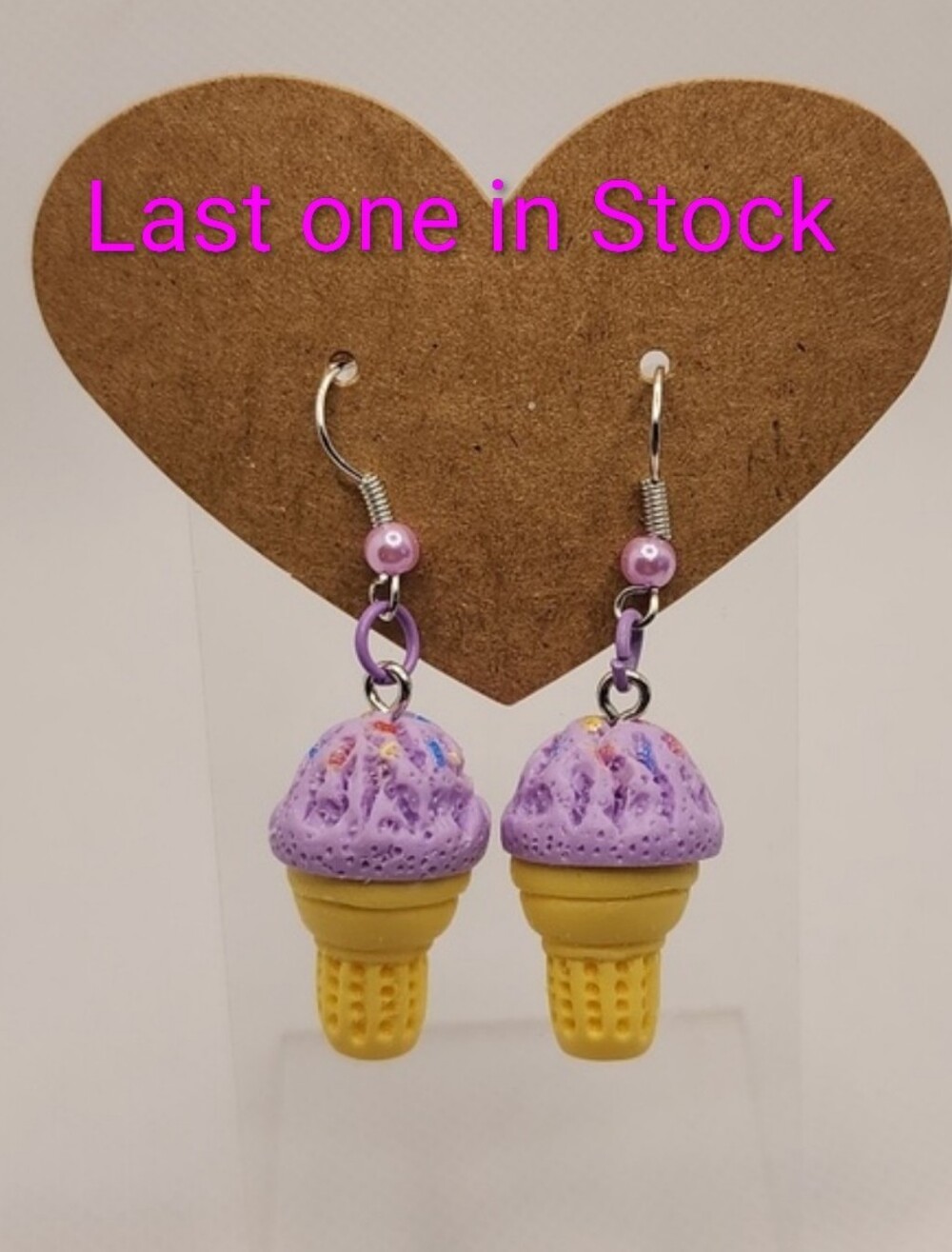 Purple ice cream cone Earrings